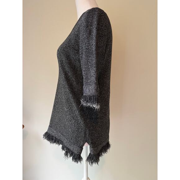 Ann Taylor Frayed Short Sleeve Sweater Size XS - Picture 3 of 8